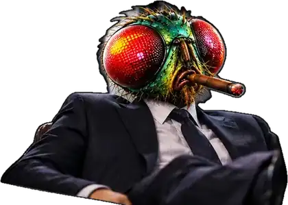 the fly at his desk, shoes up, cigar in his mouth, entirely unbothered by the rally